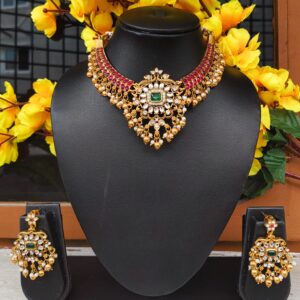 Kundan Gold-Plated Ruby Emerald