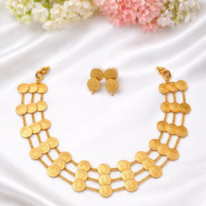 Triple Layer Lakshmi Coin Neckpiece