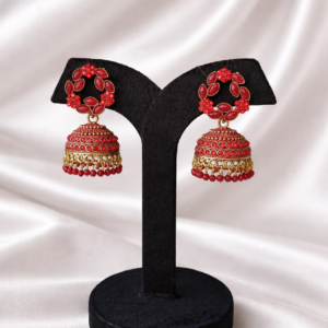 Gulzaar Red Jhumkas